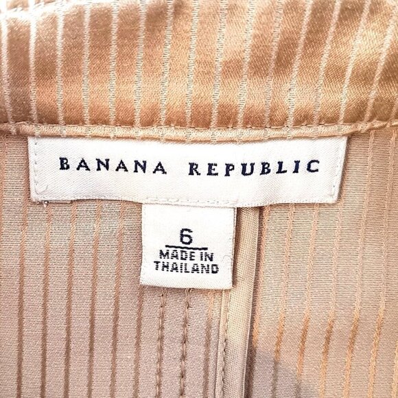 Banana Republic Golden Tan Cotton Silk Military Safari Jacket - Picture 4 of 6